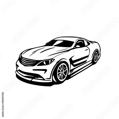 car isolated on white
