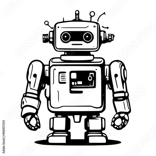 set of cartoon robots