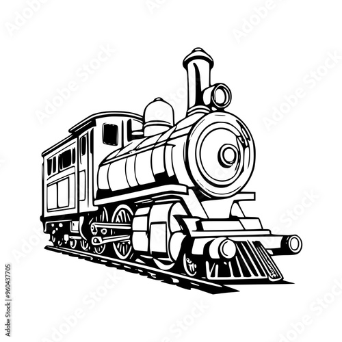 steam locomotive vector