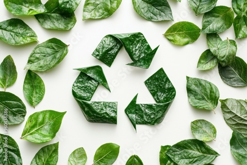 recycle icon on white background.