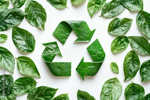 recycle icon on white background.