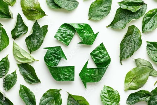 recycle icon on white background.