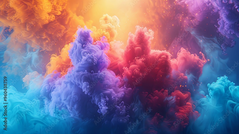 Vibrant Neon Smoke and Ink Art. Abstract and Colorful Image Exploration Vibrant Neon Smoke and Ink Art. Abstract and Colorful Image Exploration