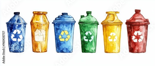 recycle icon on white background.