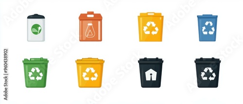 recycle icon on white background.