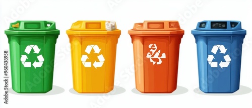 recycle icon on white background.