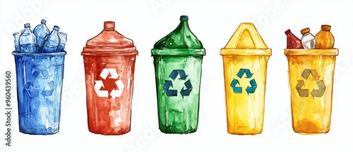recycle icon on white background.