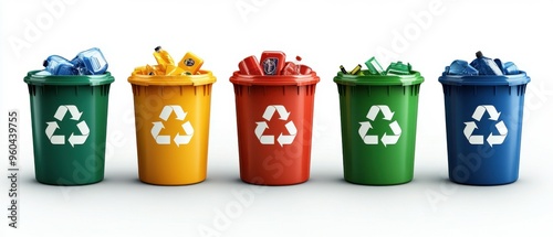 recycle icon on white background.