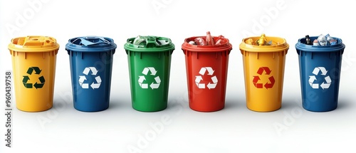 recycle icon on white background.