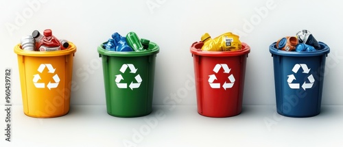 recycle icon on white background.