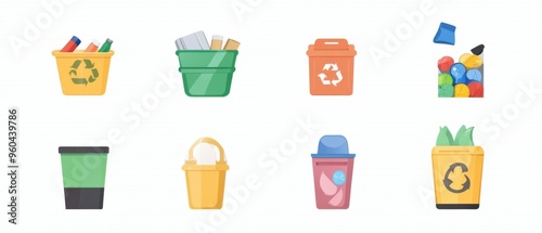 recycle icon on white background.