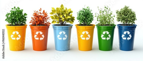 recycle icon on white background.