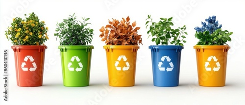 recycle icon on white background.