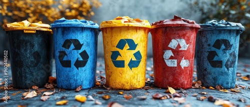 recycle icon on white background.