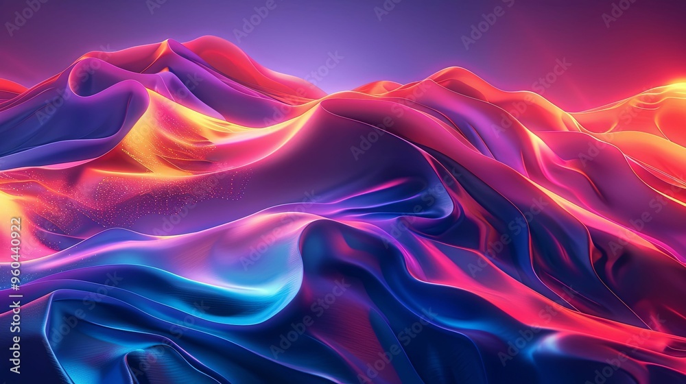 Obraz premium Vibrant Geometric Patterns. Modern digital abstract background featuring bold patterns.