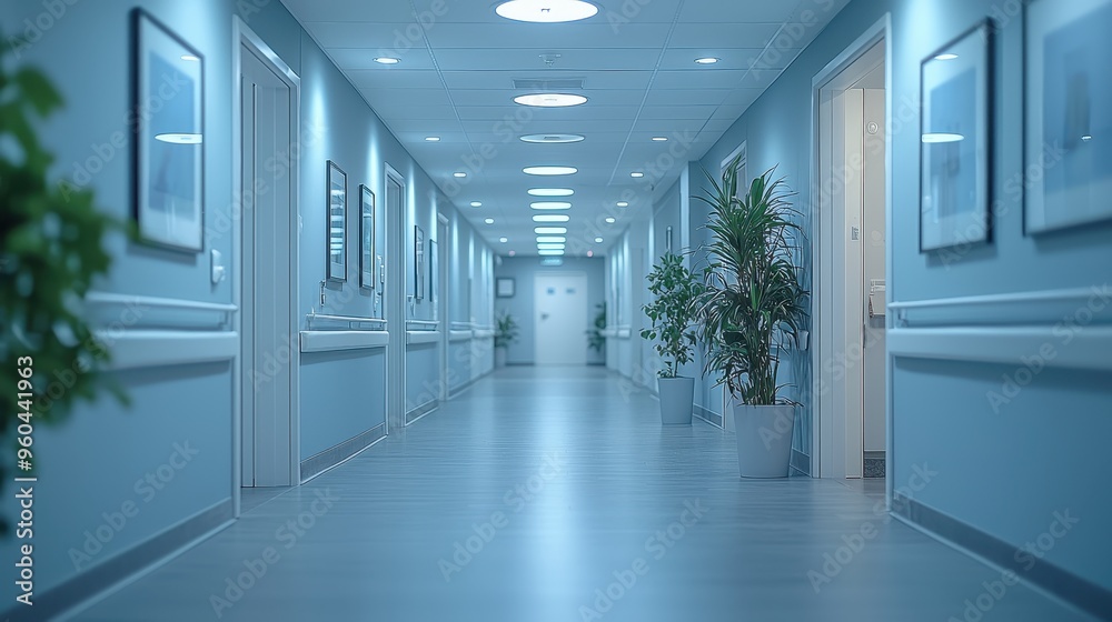 Serene Clinic Consultation Rooms with Blurred Vision of Private Spaces Serene Clinic Consultation Rooms with Blurred Vision of Private Spaces