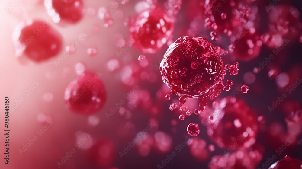 Red blood cells dance through a crimson backdrop showcasing their vital role in circulation Red blood cells dance through a crimson backdrop showcasing their vital role in circulation