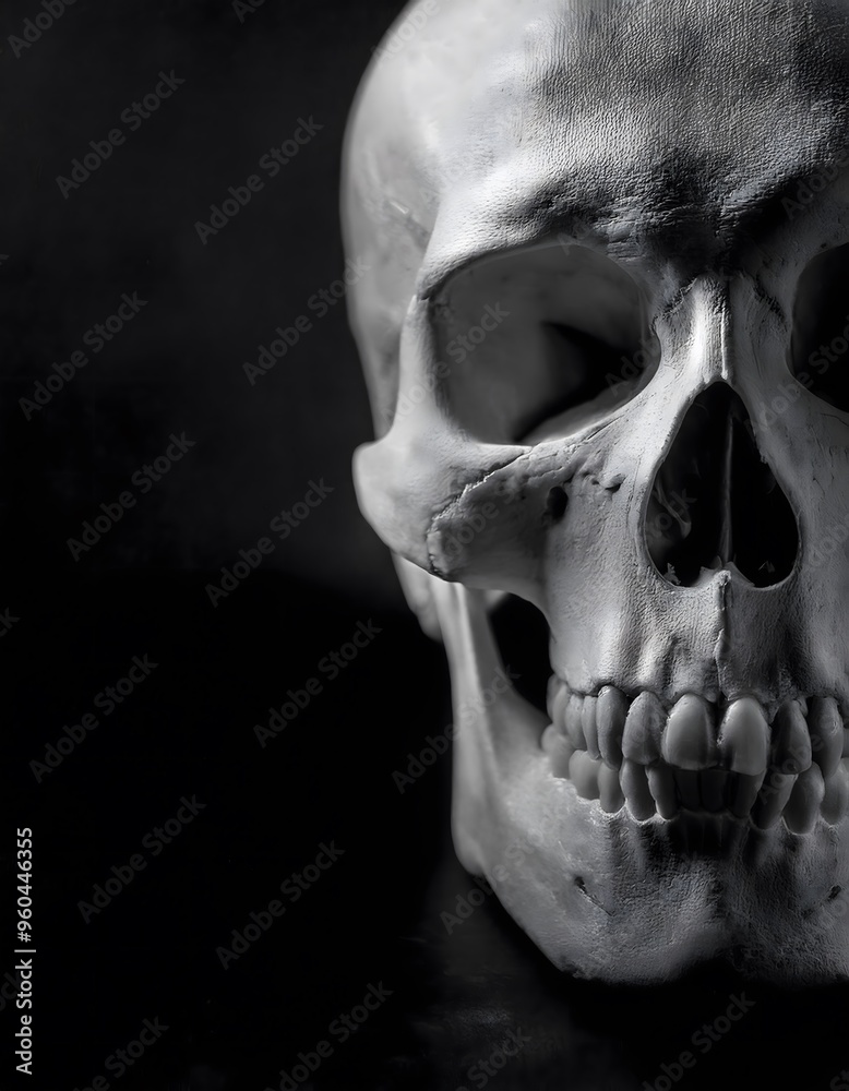 Skull on a black background Skull on a black background