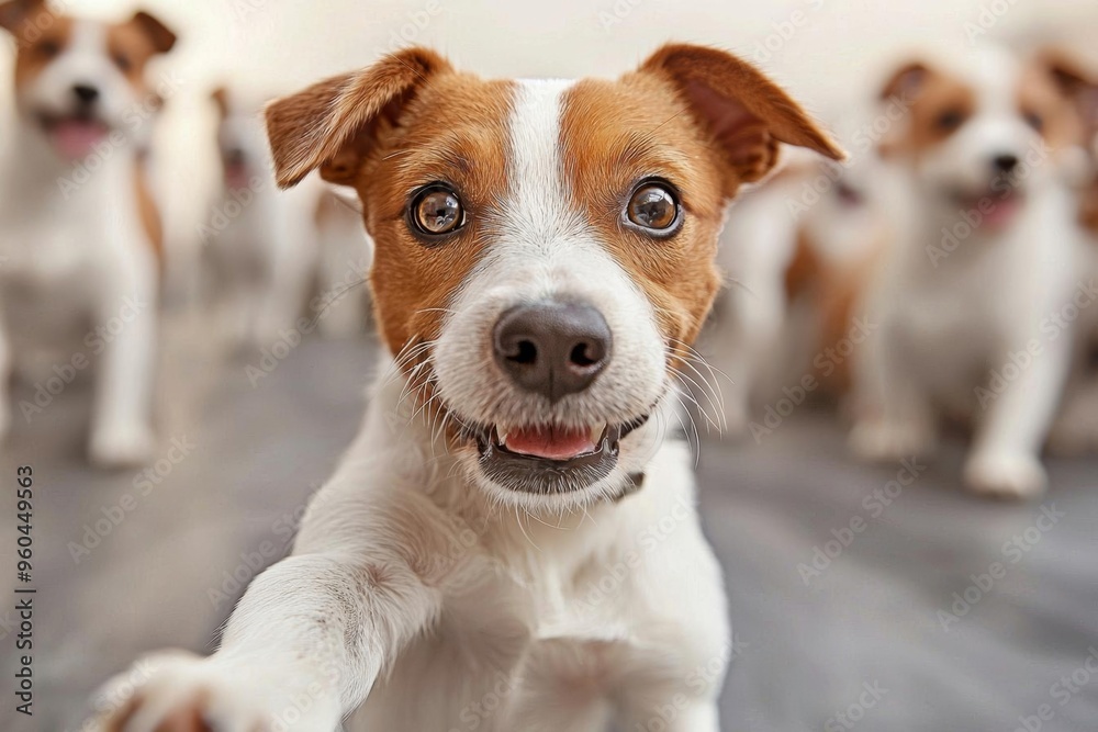 Hyber realistic photo of dog selfie , copy space for text, Hyber realistic photo of dog selfie , copy space for text,