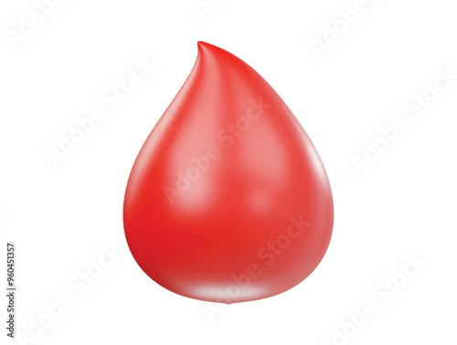 Blood icon 3d render illustrtion