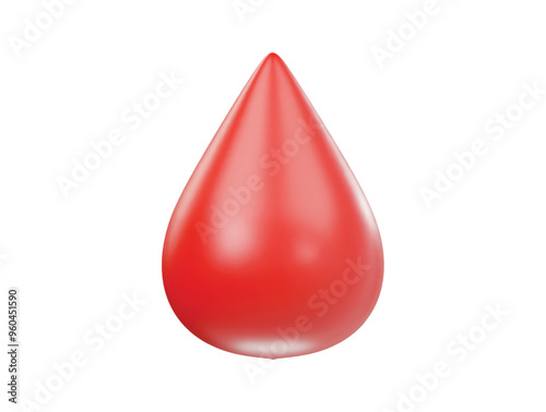 Blood icon 3d render illustrtion