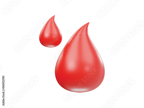 Blood icon 3d render illustrtion