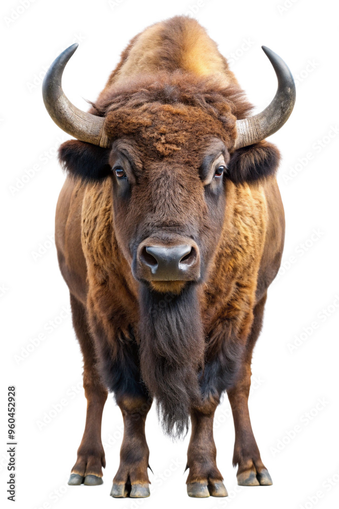 bison, isolated on white background bison, isolated on white background