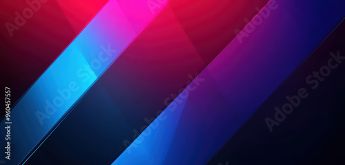 Abstract wallpaper made out of diagonal lines in red and blue gradient. Futuristic looking background.