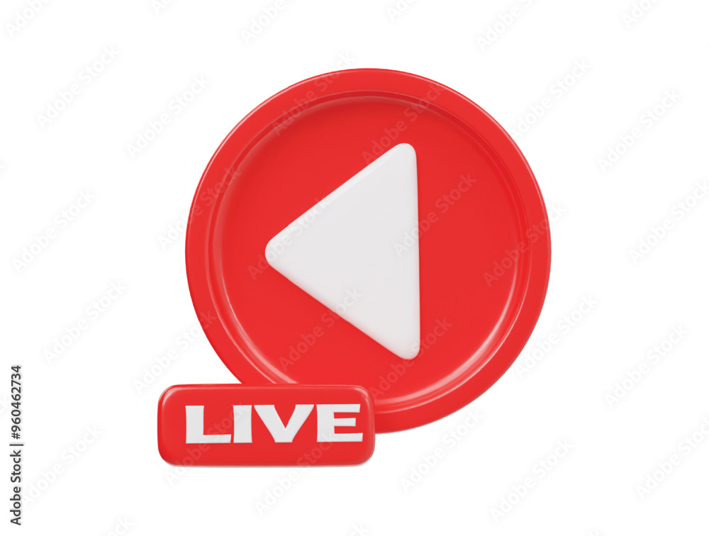 Live icon 3d render illustration Live icon 3d render illustration