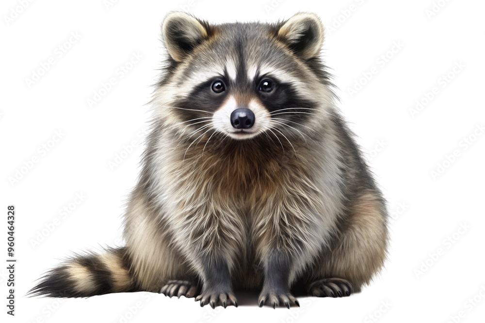 Raccoon , isolated on white background Raccoon , isolated on white background