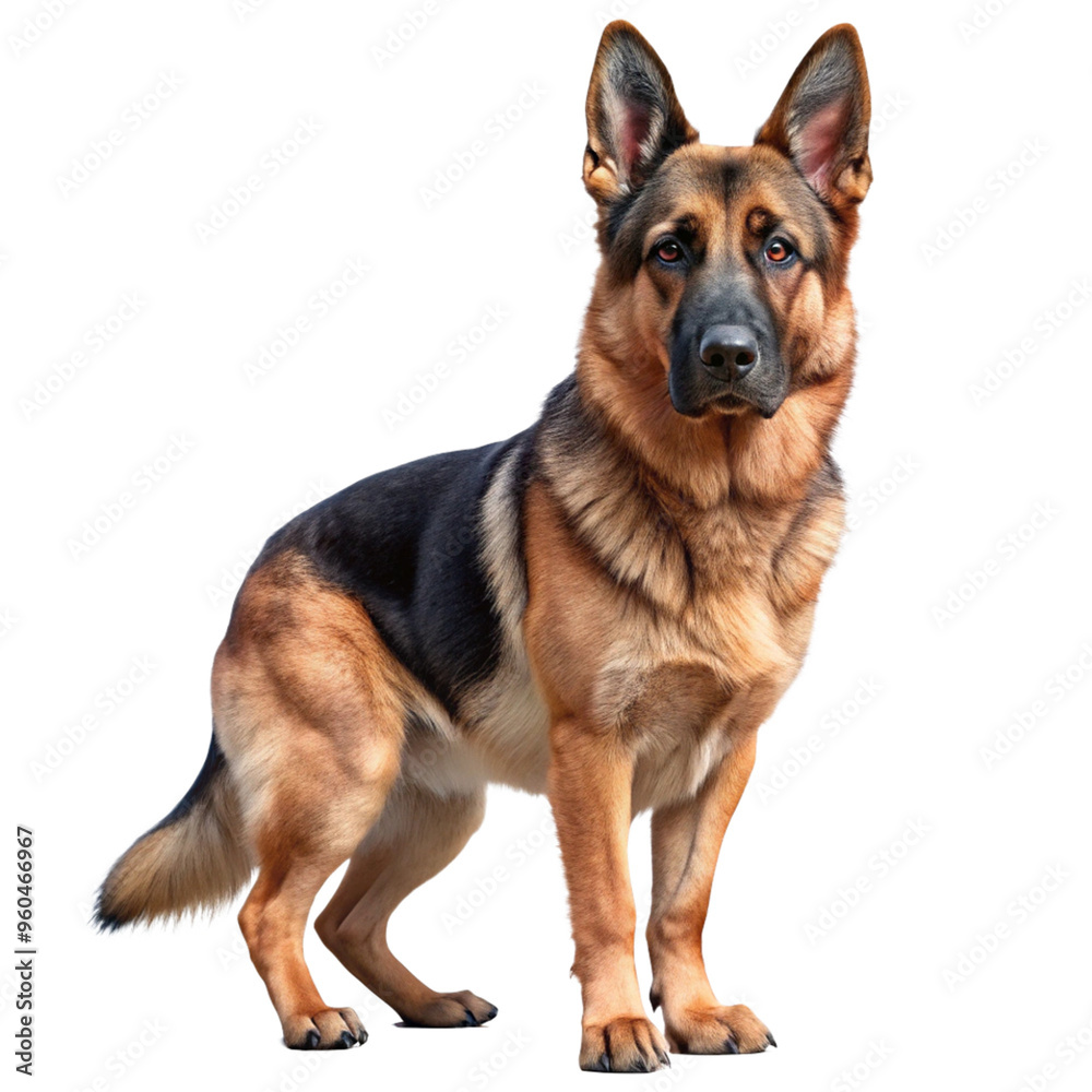 Alsatian dog with a transparent background Alsatian dog with a transparent background