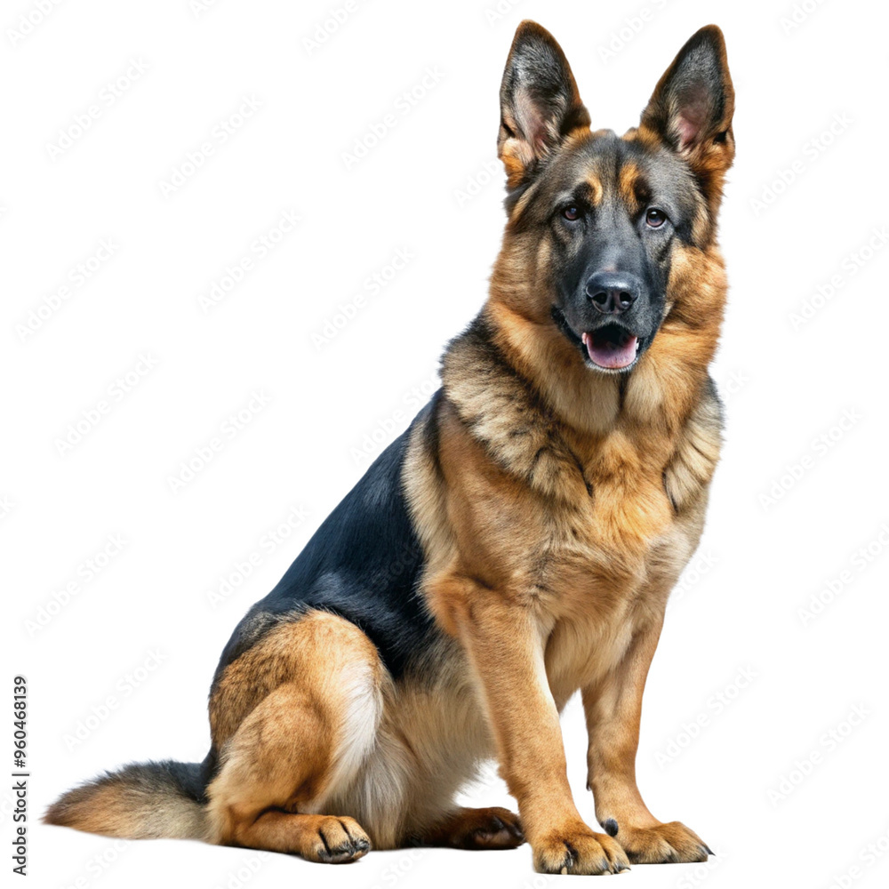 Alsatian dog with a transparent background Alsatian dog with a transparent background