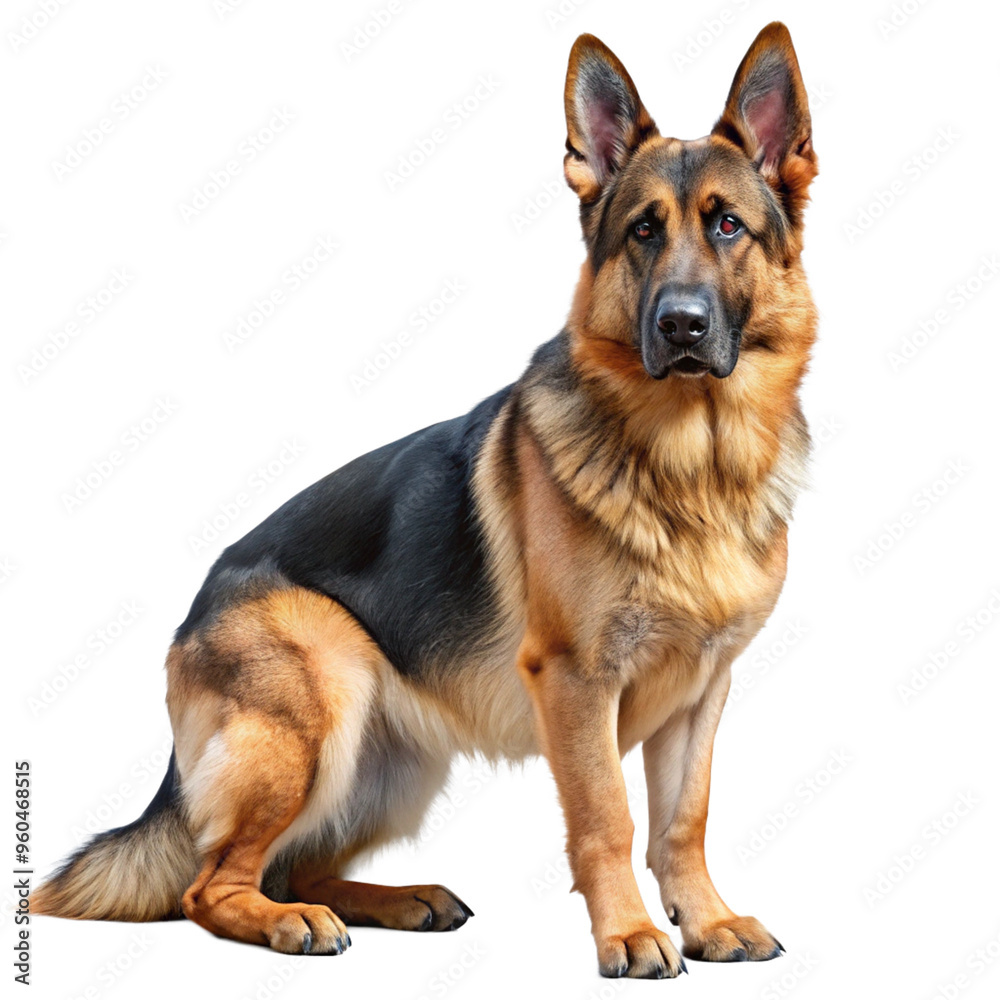 Alsatian dog with a transparent background Alsatian dog with a transparent background