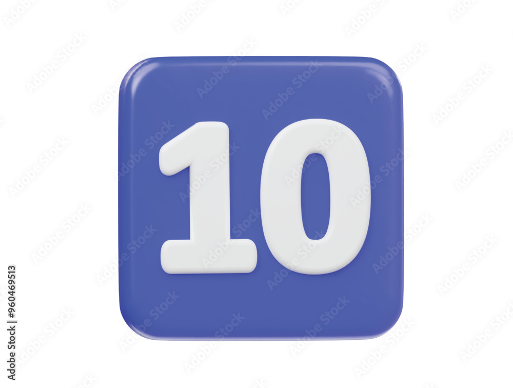 Number icon 3d render illustration Number icon 3d render illustration