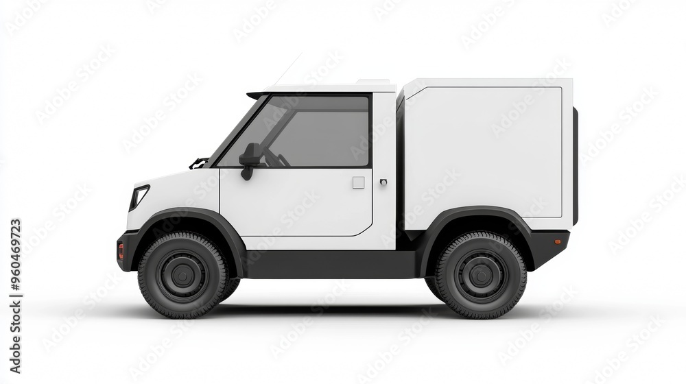 Electric utility vehicles on white bcakground Electric utility vehicles on white bcakground