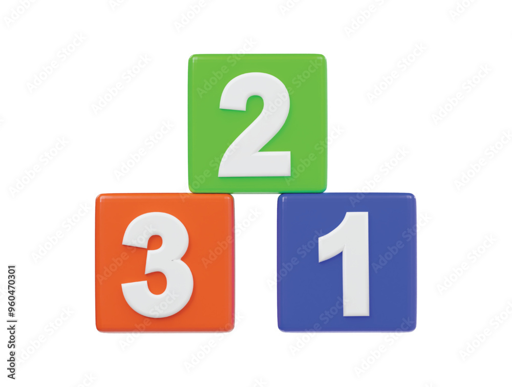 Number block icon 3d render illustration Number block icon 3d render illustration