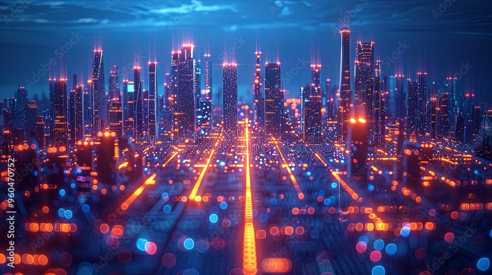 Beautiful view of Textured 3D Background For Urban Apartments