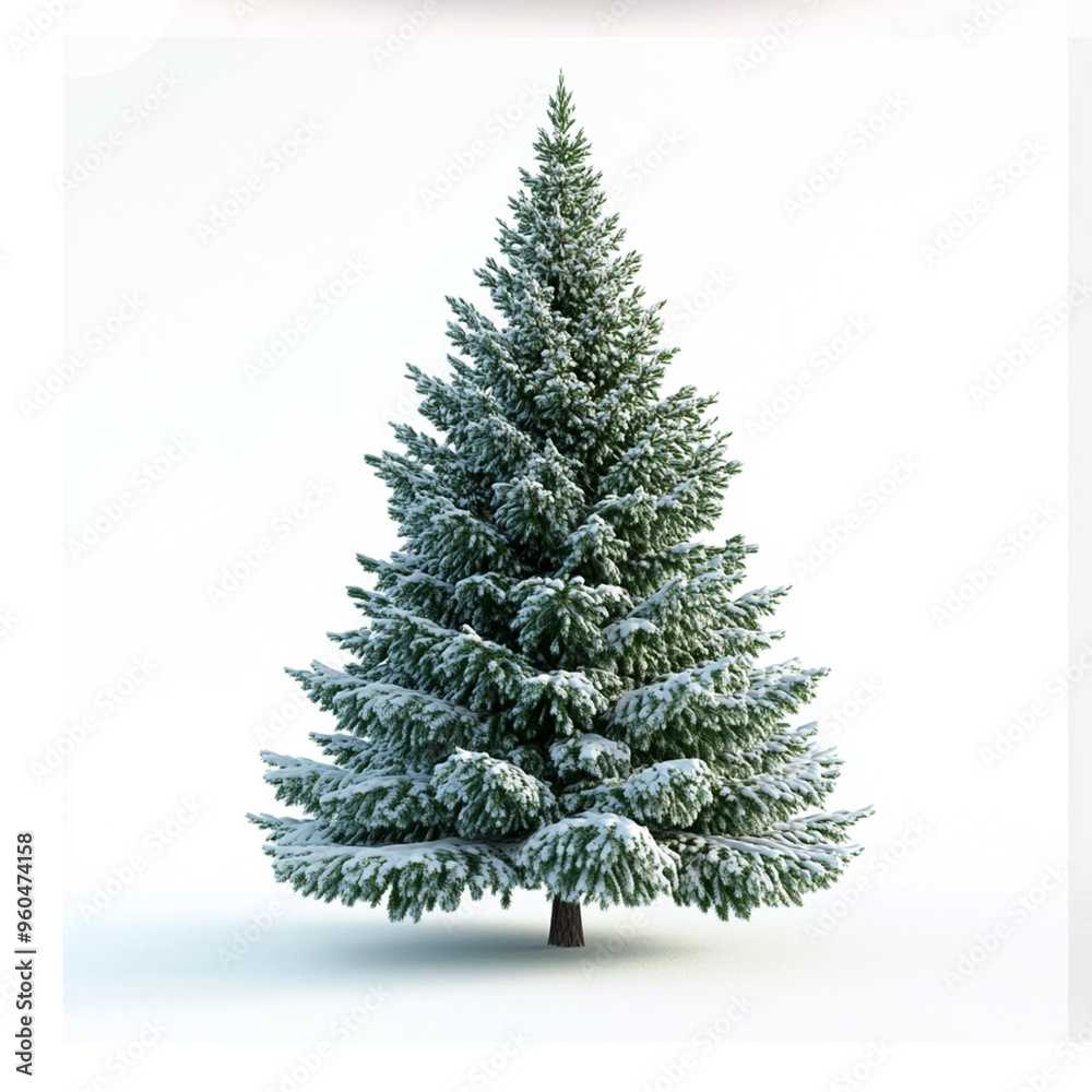 Christmas tree on a white background Christmas tree on a white background