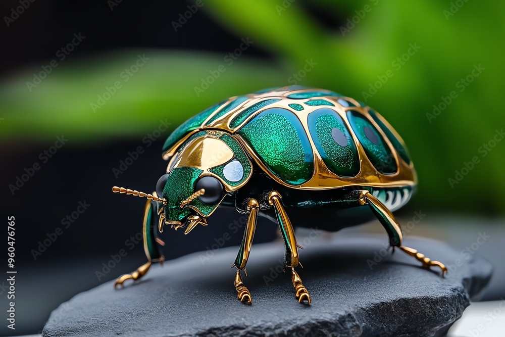 Naklejka premium Beetles, ancient symbols, revered in history have been honored in art and culture for centuries