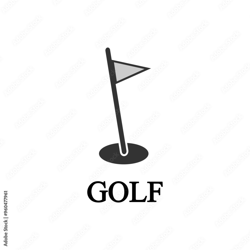 Symbol for golf hole isolated on white background . Symbol for golf hole isolated on white background .