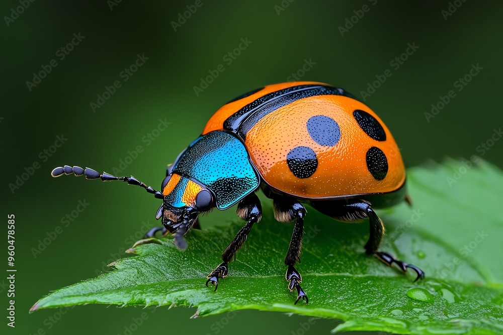 Naklejka premium Beetles, protective shells, nature’s armor shield them from predators and the elements