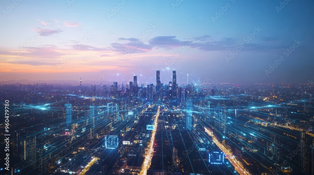 Glimmering Metropolis: An Aerial Perspective on the City at Dusk Glimmering Metropolis: An Aerial Perspective on the City at Dusk