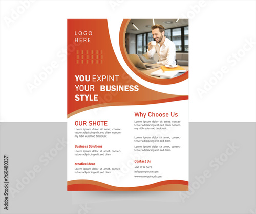 Corporate business flyer template.