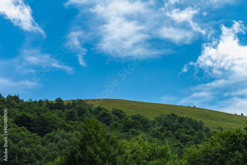 sky with clouds over the mountains..