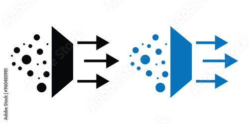 purifier symbol, drop water filtration icon, Water filtration system symbol stock vector illustration.