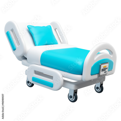 3d icon illustration of medical & healthcare hospitalization 
