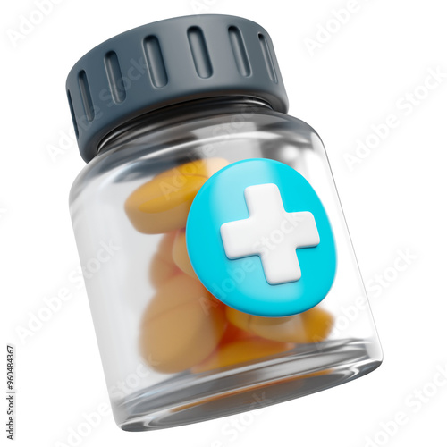 3d icon illustration of medical & healthcare medicine 
