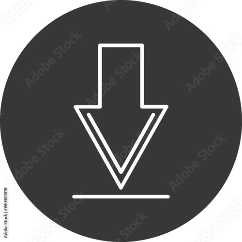 Down Arrow Vector Icon Design