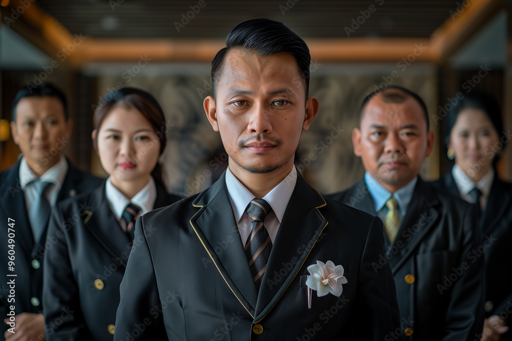 Photography of Malaysia team of professional workers in a modern hotel Photography of Malaysia team of professional workers in a modern hotel