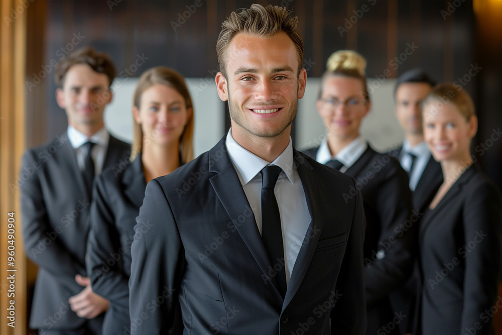 Photography of Switzerland team of professional workers in a modern hotel Photography of Switzerland team of professional workers in a modern hotel